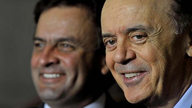 Os tucanos José Serra e Aécio Neves