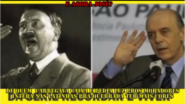 José Serra é comparado ao ditador Adolf Hitler em videoclipe da música "E agora, José?", do rapper Mamuti 011