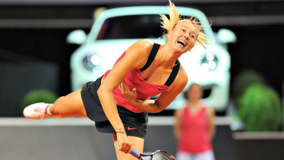 Maria Sharapova durante o WTA de Stuttgart, na Alemanha, em 2012