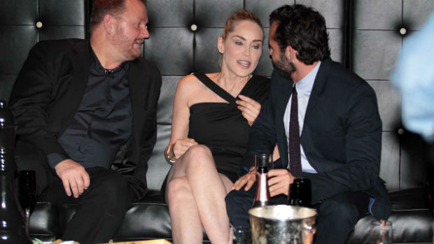 A atriz Sharon Stone em balada de São Paulo A atriz Sharon Stone em balada de São Paulo
