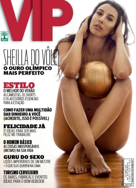 Sheilla, bicampeã olímpica de vôlei com a seleção brasileira, em ensaio para a revista VIP