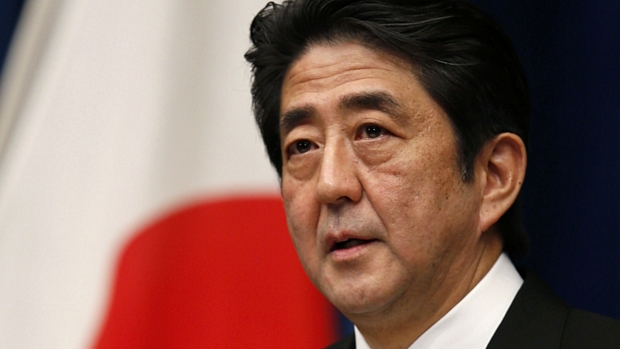 Premiê Shinzo Abe. Economia do Japão teve retração de 7,3% no segundo trimestre