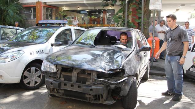Fiat Siena preto que atropelou Rafael Mascarenhas, filho da atriz Cissa Guimarães