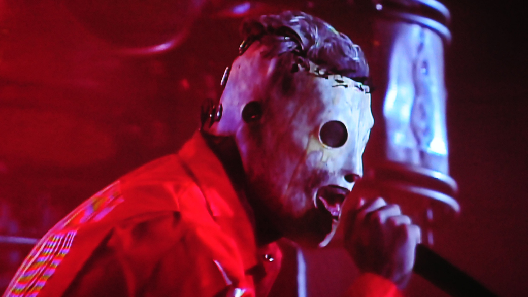 O show da banda Slipknot no palco Mundo, no terceiro dia do Rock in Rio, em 25/09/2011