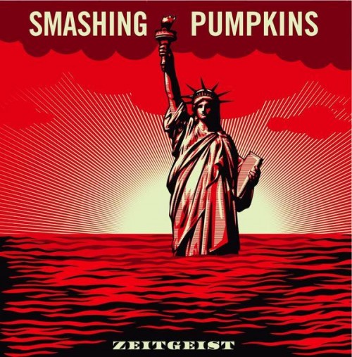 Capa de disco do Smashing Pumpkins feita por Shepard Fairey