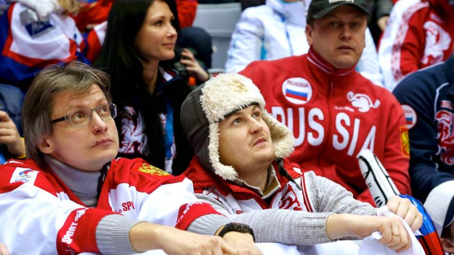 A decepção dos russos com a derrota no hóquei no gelo em Sochi-2014