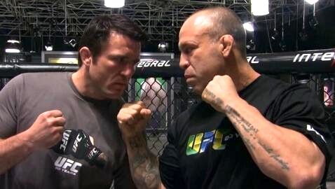 Chael Sonnen e Wanderlei Silva nas gravações do TUF: rivalidade