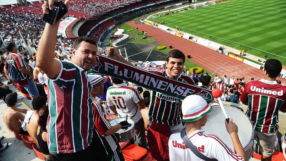 Torcedores durante o jogo São Paulo e Fluminense no Morumbi