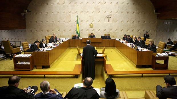 Plenário do Supremo Tribunal Federal durante julgamento da Ação Direta de Inconstitucionalidade sobre os poderes do CNJ