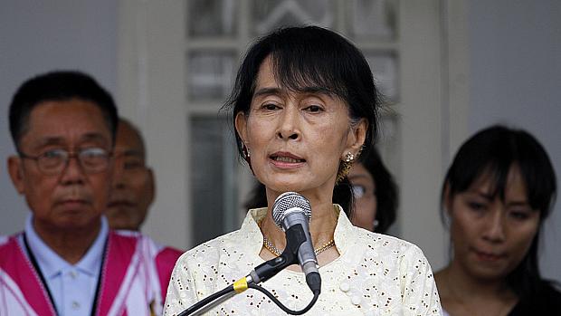Suu Kyi, líder da oposição em Mianmar