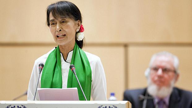"É uma demanda urgente", disse Suu Kyi aos participantes da conferência do OIT