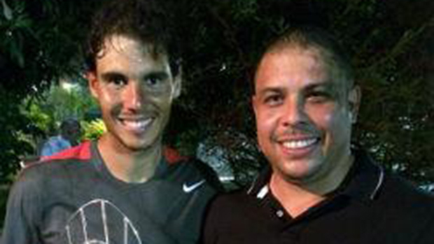 Nadal e Ronaldo, no Rio de Janeiro, agora parceiros