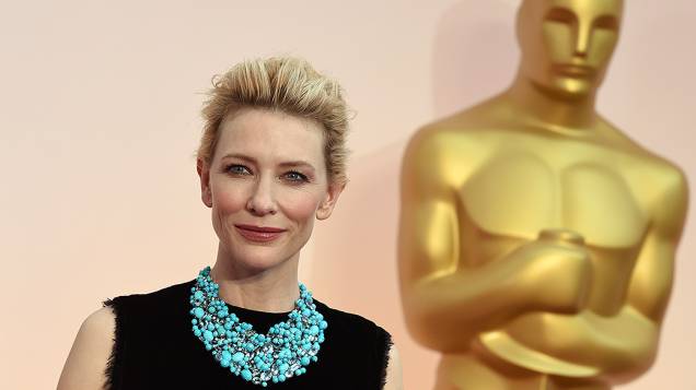 A atriz Cate Blanchett no Oscar 2015
