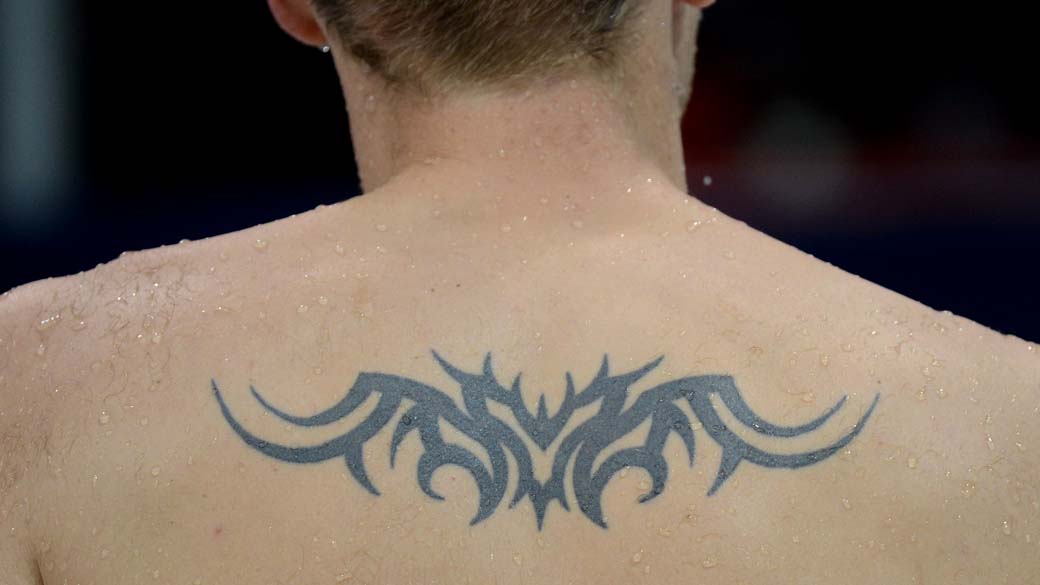 Nadador exibe tatuagem nos Jogos Olímpicos de Londres