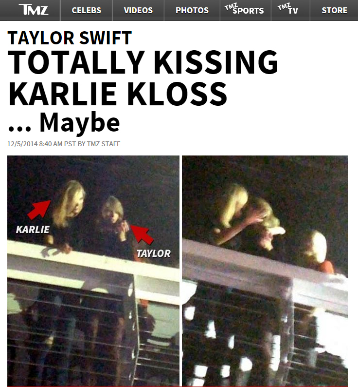 Taylor Swift é flagrada com a modelo Karlie Kloss