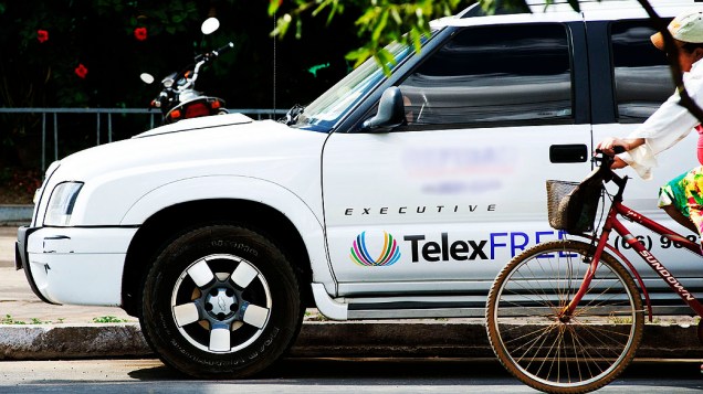 Carro com marca da TelexFree na cidade Lucas do Rio Verde no estado do Mato Grosso