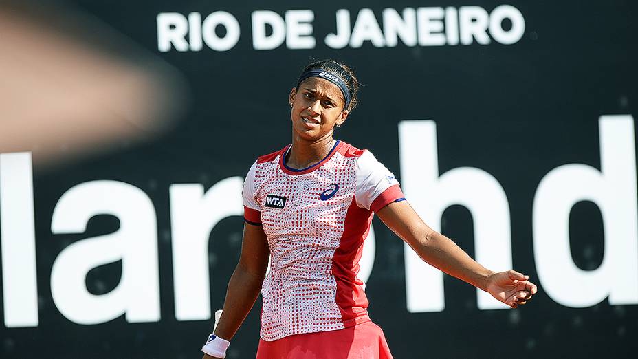 Teliana Pereira durante o Rio Open 2014