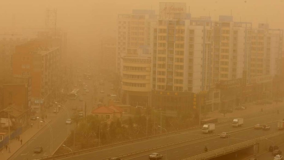 Tempestade de areia na cidade de Changchun, China