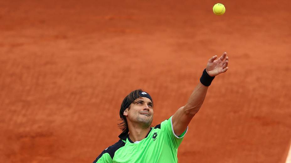 David Ferrer durante final do Aberto da França em Roland Garros, Paris