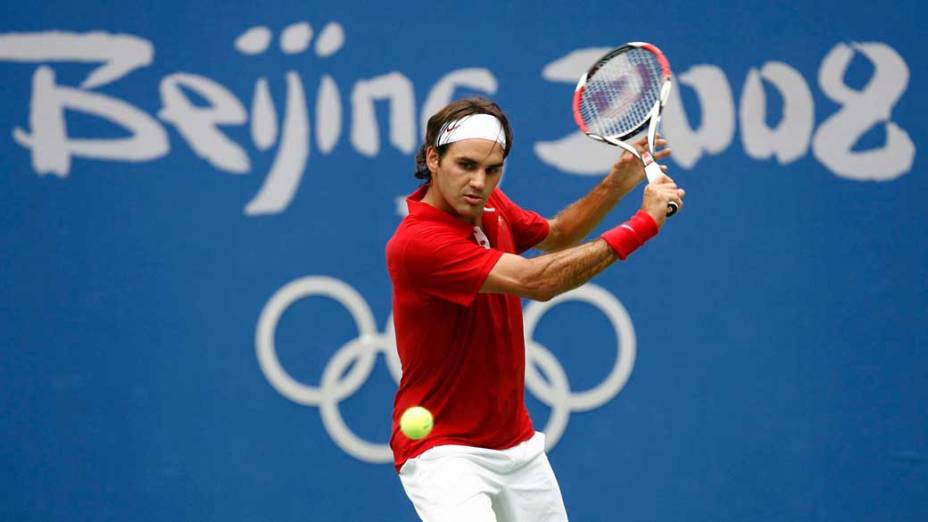 Roger Federer durante os Jogos Olímpicos de Pequim