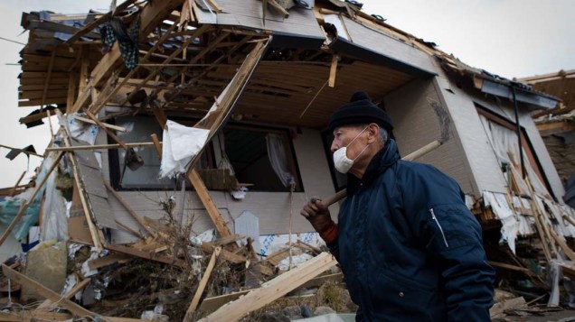 Casa destruída em Kesennuma, Japão
