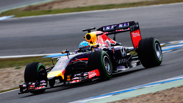 Sebastian Vettel durante teste da Red Bull, na Espanha