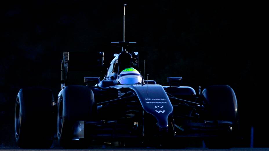 Felipe Massa durante teste da Williams, na Espanha