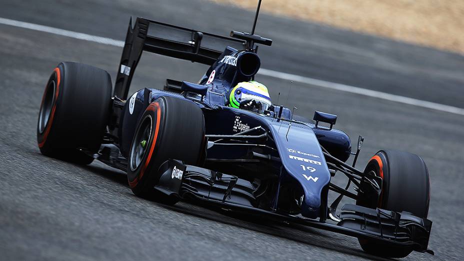 Felipe Massa, da Williams, durante o último dia de testes da Fórmula 1, em Jerez de La Frontera, na Espanha