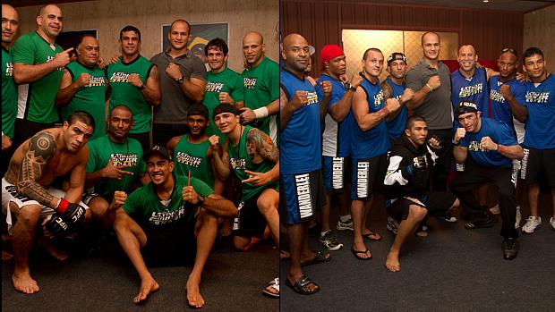 The Ultimate Fighter: equipe verde, treinada por Vitor Belfort, e time azul, com Wanderlei Silva
