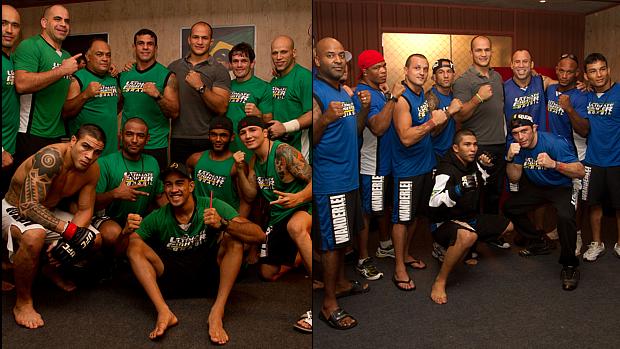 The Ultimate Fighter: equipe verde, treinada por Vitor Belfort, e time azul, com Wanderlei Silva