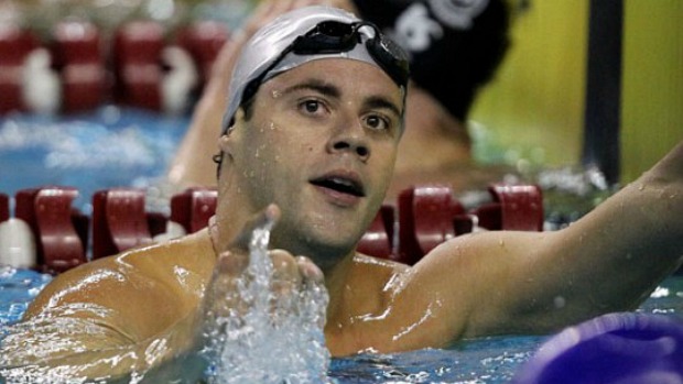 O brasileiro Thiago Pereira durante prova do Troféu Maria Lenk de natação, que aconteceu em abril deste ano
