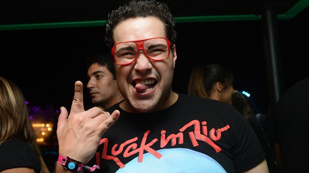 Tiago Abravanel no camarote Heineken na Cidade do Rock