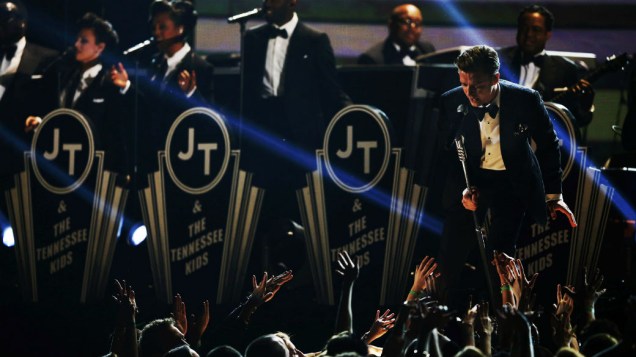 Justin Timberlake em apresentação no Grammy Awards 2013
