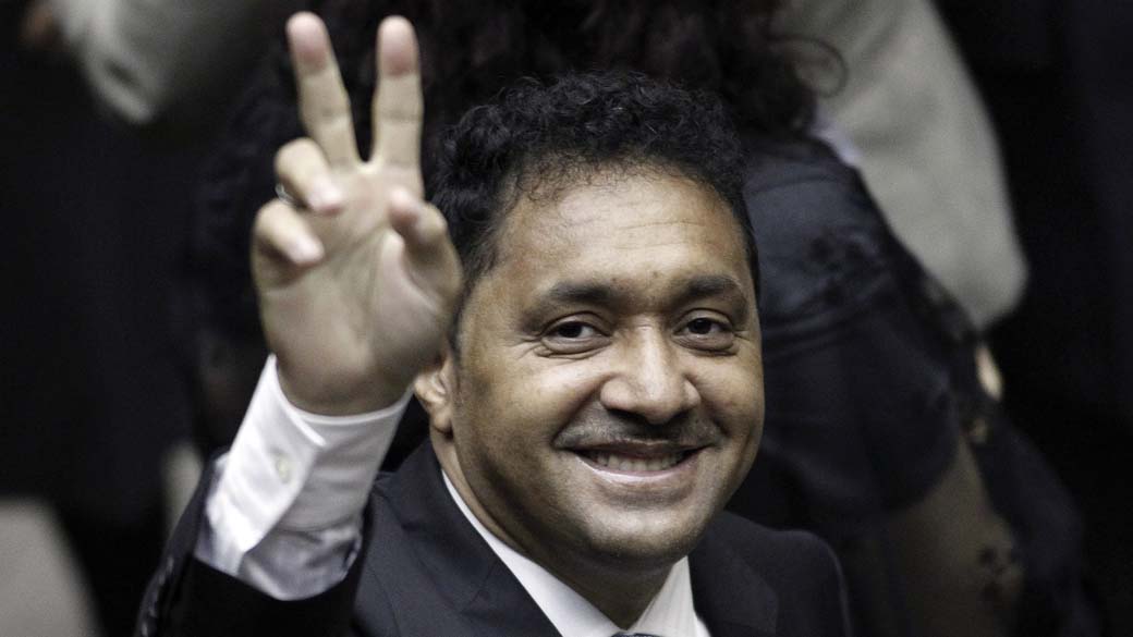 O comediante e deputado federal Francisco Everardo Oliveira Silva, o Tiririca, participa da cerimônia de posse do novo Congresso Nacional, em Brasília