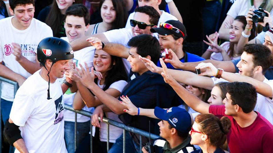 Público na apresentação de Tony Hawk em Foz do Iguaçu, no X-Games 2013