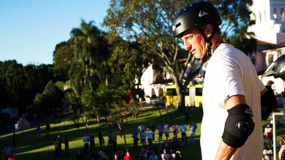 Tony Hawk faz demonstração no Skate Vert em Foz do Iguaçu, no X-Games 2013