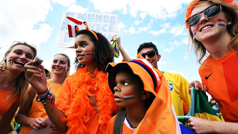 Torcedores da Holanda chegam no Mané Garrincha para o jogo contra o Brasil, em Brasília