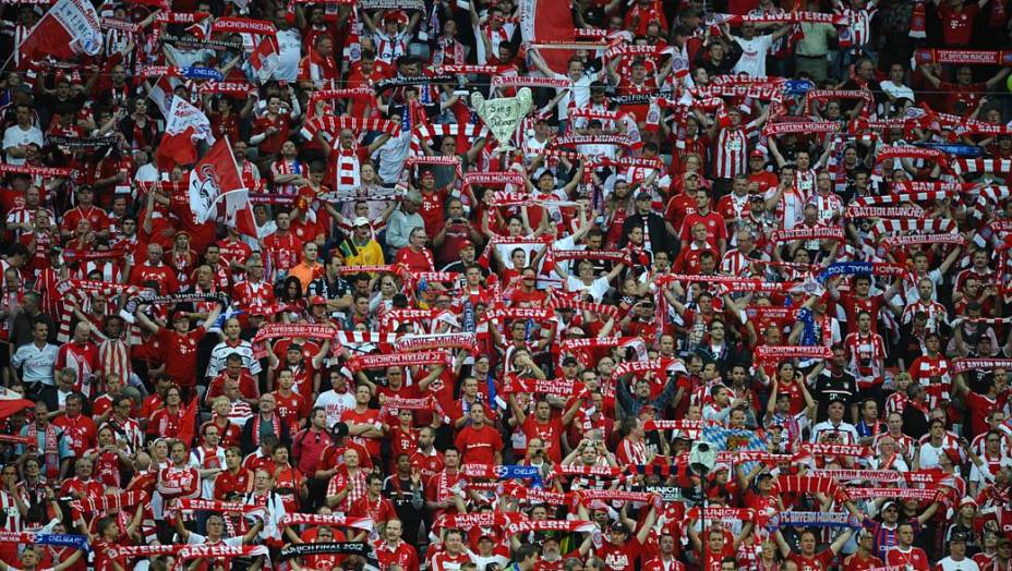 Torcida do Bayern de Munique antes do começo da partida