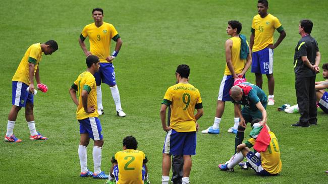 Brasil perde para México e fica com a prata no futebol, em 11/08/2012