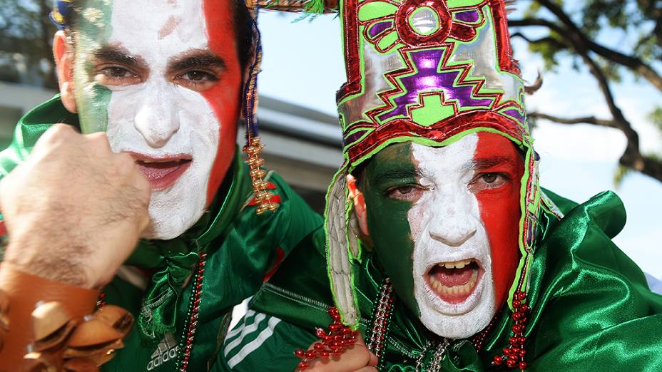 Torcida mexicana chega para jogo entre México e Itália no Maracanã pela Copa das Confederações
