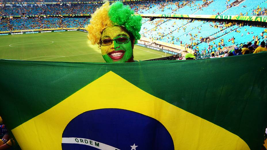 Torcida durante partida da Copa das Confederações na Fonte Nova em Salvador