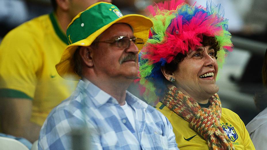 Torcida compareceu em ótimo número na noite desta quarta-feira no amistoso entre Brasil e Chile no estádio do Mineirão, em Belo Horizonte