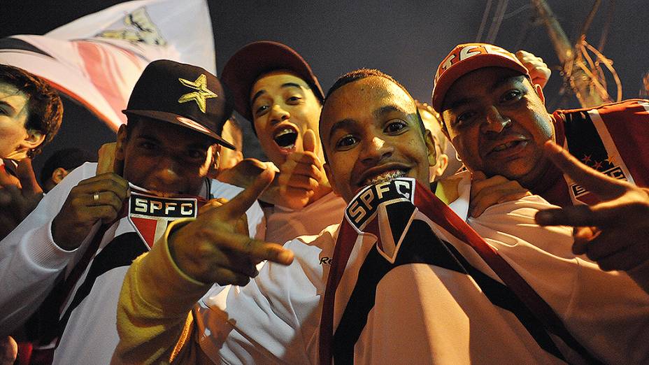 Torcida do São Paulo no Morumbi antes da partida contra o Atlético Mineiro (MG)