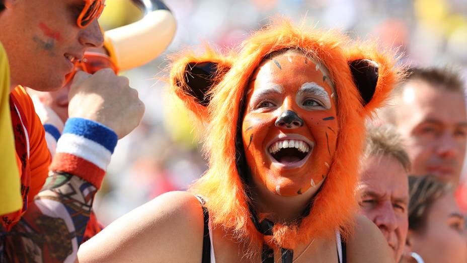 Torcedores da Holanda chegam no Itaquerão para o jogo contra o Chile, em São Paulo