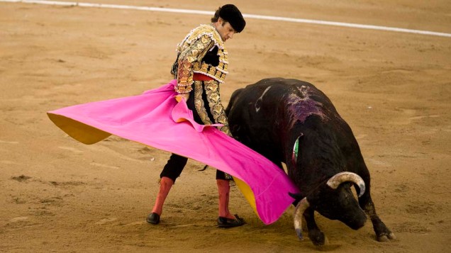 Toureiro José Tomás durante a última tourada, na praça de touros Monumental em Barcelona, Espanha