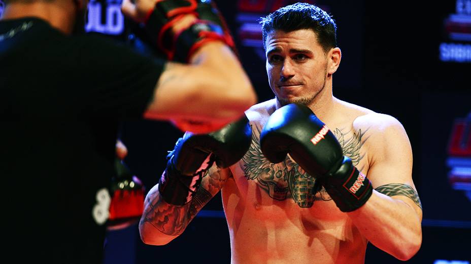 Chris Camozzi no treino aberto para o UFC Jaraguá do Sul, em Santa Catarina