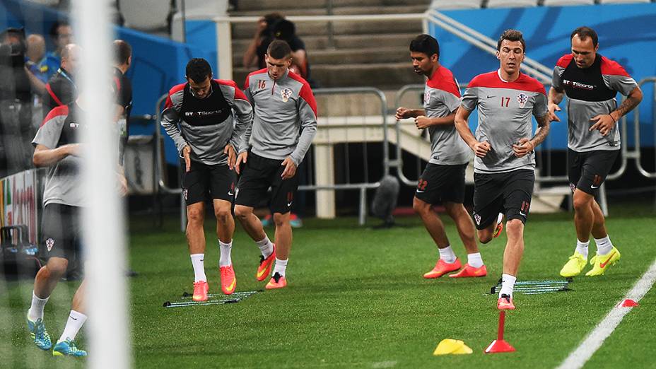 Seleção da Croácia realiza treino na véspera da estreia no Itaquerão, em São Paulo