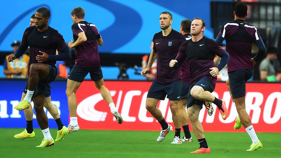 Treino da seleção da Inglaterra na Arena Amazônia, em Manaus