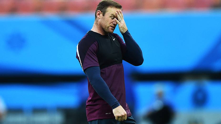 Wayne Rooney durante treino da seleção inglesa, na Arena Amaozônia em Manaus