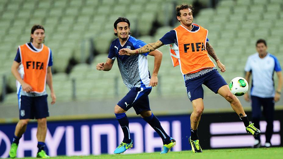 Treino da seleção da Itália no Castelão